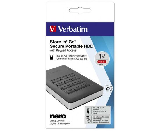 Внешний жесткий диск 2.5" 1TB Verbatim (53401), изображение 5 Внешний жесткий диск 2.5" 1TB Verbatim (53401), изображение 5