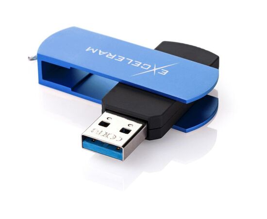 USB флеш накопитель eXceleram 128GB P2 Series Blue/Black USB 3.1 Gen 1 (EXP2U3BLB128), изображение 2 USB флеш накопитель eXceleram 128GB P2 Series Blue/Black USB 3.1 Gen 1 (EXP2U3BLB128), изображение 2