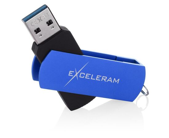USB флеш накопитель eXceleram 128GB P2 Series Blue/Black USB 3.1 Gen 1 (EXP2U3BLB128), изображение 3 USB флеш накопитель eXceleram 128GB P2 Series Blue/Black USB 3.1 Gen 1 (EXP2U3BLB128), изображение 3