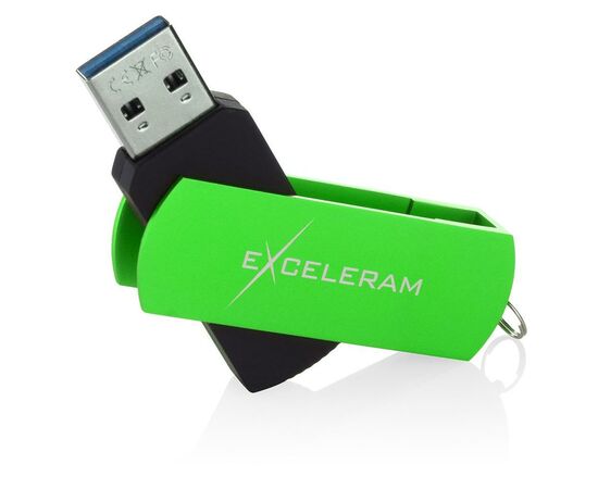 USB флеш накопитель eXceleram 128GB P2 Series Green/Black USB 3.1 Gen 1 (EXP2U3GRB128), изображение 3 USB флеш накопитель eXceleram 128GB P2 Series Green/Black USB 3.1 Gen 1 (EXP2U3GRB128), изображение 3