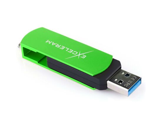 USB флеш накопитель eXceleram 128GB P2 Series Green/Black USB 3.1 Gen 1 (EXP2U3GRB128), изображение 5 USB флеш накопитель eXceleram 128GB P2 Series Green/Black USB 3.1 Gen 1 (EXP2U3GRB128), изображение 5