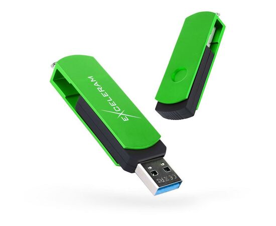 USB флеш накопичувач eXceleram 128GB P2 Series Green/Black USB 3.1 Gen 1 (EXP2U3GRB128)
