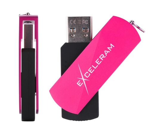 USB флеш накопитель eXceleram 128GB P2 Series Rose/Black USB 3.1 Gen 1 (EXP2U3ROB128), изображение 4 USB флеш накопитель eXceleram 128GB P2 Series Rose/Black USB 3.1 Gen 1 (EXP2U3ROB128), изображение 4