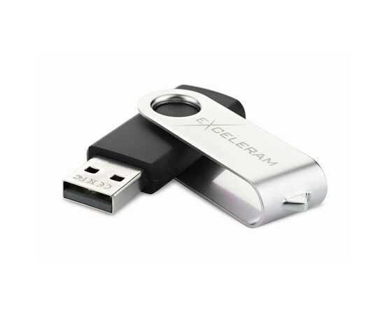 USB флеш накопитель eXceleram 64GB P1 Series Silver/Black USB 2.0 (EXP1U2SIB64), изображение 2 USB флеш накопитель eXceleram 64GB P1 Series Silver/Black USB 2.0 (EXP1U2SIB64), изображение 2