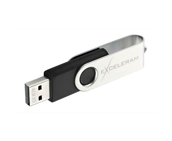 USB флеш накопитель eXceleram 64GB P1 Series Silver/Black USB 2.0 (EXP1U2SIB64), изображение 5 USB флеш накопитель eXceleram 64GB P1 Series Silver/Black USB 2.0 (EXP1U2SIB64), изображение 5