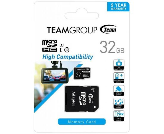 Карта памяти Team 32GB microSDHC class 10 UHS-I (TDUSDH32GUHS03), изображение 3 Карта памяти Team 32GB microSDHC class 10 UHS-I (TDUSDH32GUHS03), изображение 3