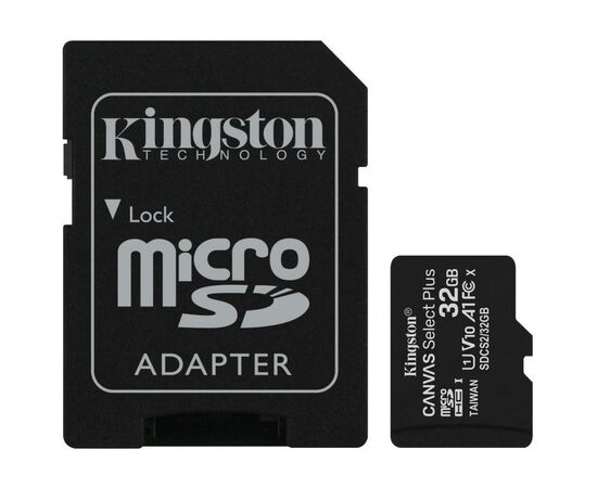 Карта пам'яті Kingston 32GB micSDHC class 10 Canvas Select Plus 100R A1 (SDCS2/32GB)