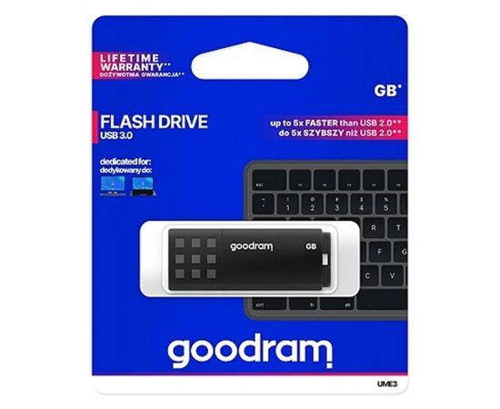 USB флеш накопитель Goodram 16GB UME3 Black USB 3.0 (UME3-0160K0R11), изображение 4 USB флеш накопитель Goodram 16GB UME3 Black USB 3.0 (UME3-0160K0R11), изображение 4