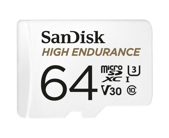 Карта пам'яті SanDisk 64GB microSDXC class 10 UHS-I U3 V30 High Endurance (SDSQQNR-064G-GN6IA)