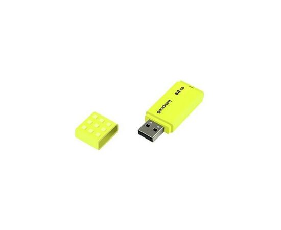 USB флеш накопитель Goodram 64GB UME2 Yellow USB 2.0 (UME2-0640Y0R11), изображение 2 USB флеш накопитель Goodram 64GB UME2 Yellow USB 2.0 (UME2-0640Y0R11), изображение 2