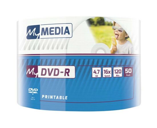 Диск DVD MyMedia DVD-R 4.7GB 16X Wrap Printable 50шт (69202), изображение 3 Диск DVD MyMedia DVD-R 4.7GB 16X Wrap Printable 50шт (69202), изображение 3