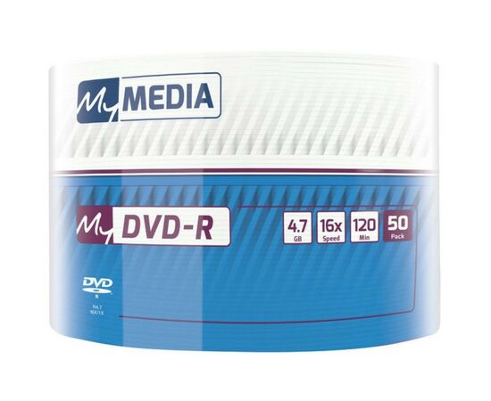 Диск DVD MyMedia DVD-R 4.7GB 16X Wrap MATT SILVER 50шт (69200), изображение 2 Диск DVD MyMedia DVD-R 4.7GB 16X Wrap MATT SILVER 50шт (69200), изображение 2