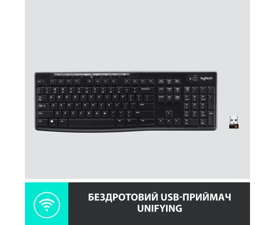 Клавиатура Logitech K270 WL (920-003757), изображение 4 Клавиатура Logitech K270 WL (920-003757), изображение 4