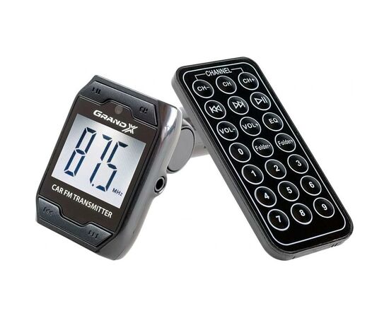 FM модулятор Grand-X CUFM71GRX black SD/USB (CUFM71GRX)