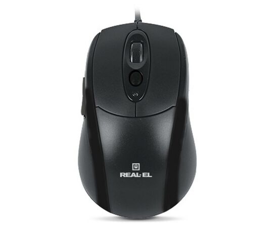 Мишка REAL-EL RM-290, USB, black, зображення 2 Мишка REAL-EL RM-290, USB, black, зображення 2