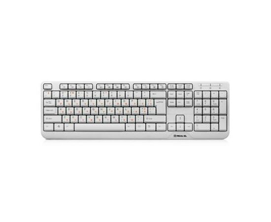 Клавиатура REAL-EL 500 Standard, USB, white