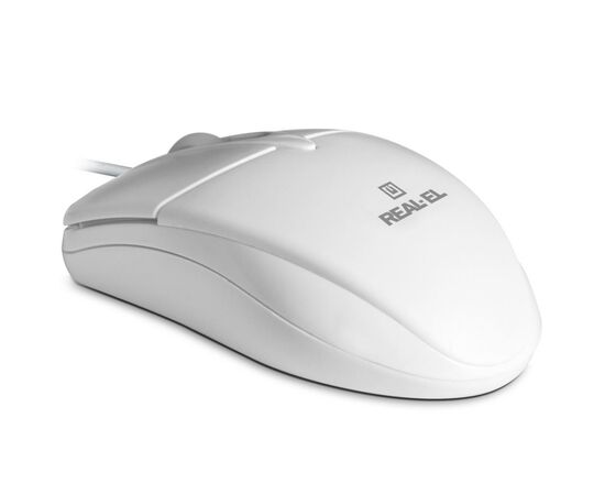 Мишка REAL-EL RM-211, USB, white, зображення 3 Мишка REAL-EL RM-211, USB, white, зображення 3