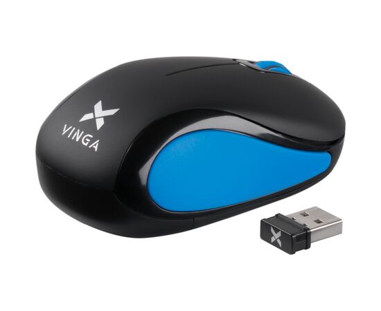 Мышка Vinga MSW-907 black - blue, изображение 2 Мышка Vinga MSW-907 black - blue, изображение 2
