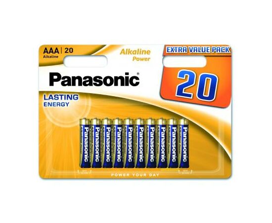 Батарейка Panasonic AAA LR03 Alkaline Power * 20 (LR03REB/20BW)
