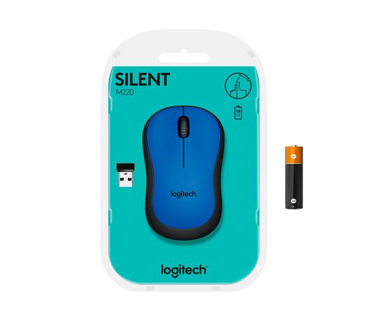Мышка Logitech M220 Silent Blue (910-004879), изображение 8 Мышка Logitech M220 Silent Blue (910-004879), изображение 8