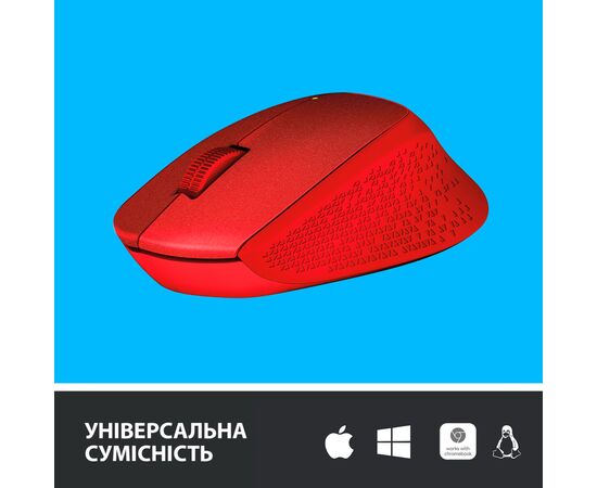 Мишка Logitech M330 Silent plus Red (910-004911), зображення 4 Мишка Logitech M330 Silent plus Red (910-004911), зображення 4