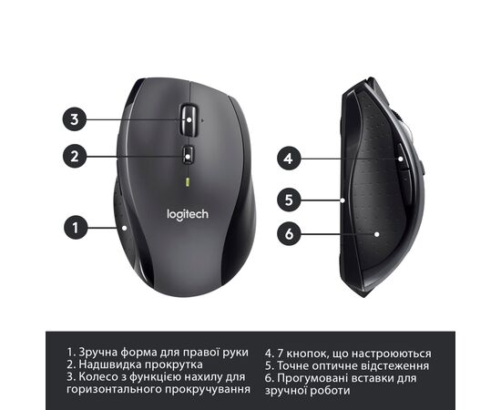 Мышка Logitech M705 Marathon (910-001949), изображение 6 Мышка Logitech M705 Marathon (910-001949), изображение 6