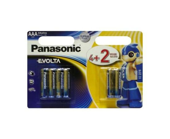 Батарейка Panasonic AAA LR03 Evolta * 6(4+2) (LR03EGE/6B2F)