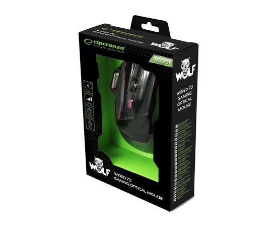 Мышка Esperanza MX201 Wolf red (EGM201R), изображение 4 Мышка Esperanza MX201 Wolf red (EGM201R), изображение 4