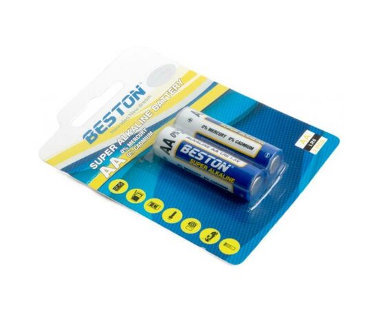 Батарейка Beston AA 1.5V Alkaline * 2 (AAB1830), изображение 2 Батарейка Beston AA 1.5V Alkaline * 2 (AAB1830), изображение 2