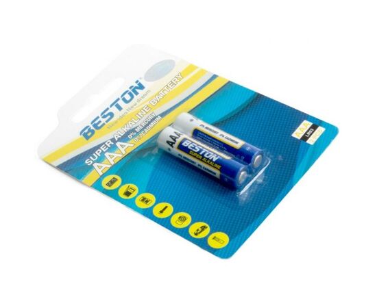Батарейка Beston AAA 1.5V Alkaline * 2 (AAB1832), изображение 2 Батарейка Beston AAA 1.5V Alkaline * 2 (AAB1832), изображение 2