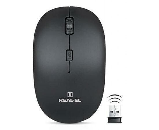 Мишка REAL-EL RM-301 black, зображення 2 Мишка REAL-EL RM-301 black, зображення 2