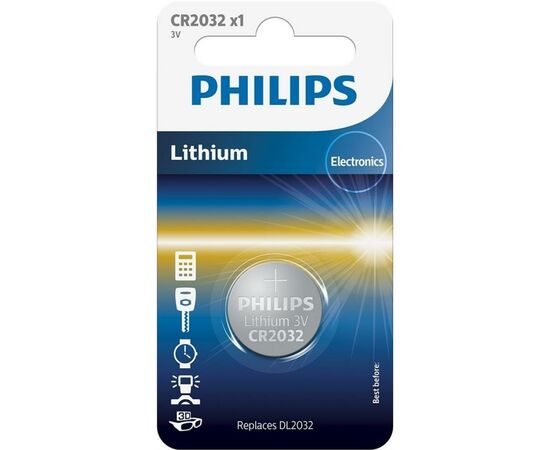 Батарейка Philips CR2032 Lithium * 1 (CR2032/01B)