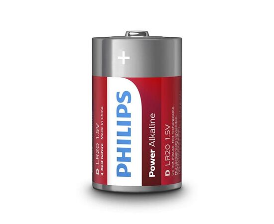 Батарейка Philips D LR20 Power Alkaline * 2 (LR20P2B/10), изображение 2 Батарейка Philips D LR20 Power Alkaline * 2 (LR20P2B/10), изображение 2