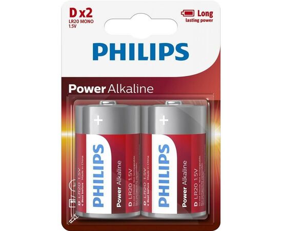 Батарейка Philips D LR20 Power Alkaline * 2 (LR20P2B/10)