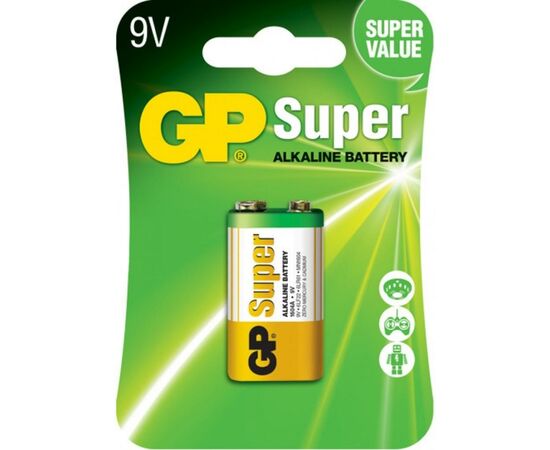 Батарейка Gp Крона Super Alcaline 6F22 / 6LR61 9V * 1 (GP1604AEB-5S1)