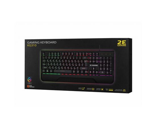 Клавиатура 2E KG310 LED USB Black Ukr (2E-KG310UB), изображение 7 Клавиатура 2E KG310 LED USB Black Ukr (2E-KG310UB), изображение 7