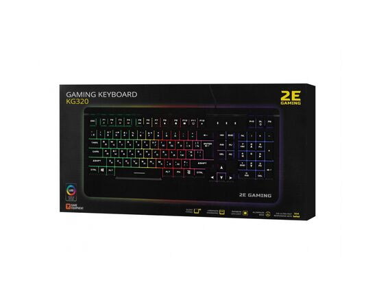 Клавиатура 2E KG320 LED USB Black Ukr (2E-KG320UB), изображение 8 Клавиатура 2E KG320 LED USB Black Ukr (2E-KG320UB), изображение 8
