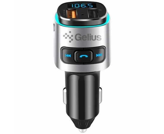 FM модулятор Gelius Pro RGB-QC GP-FMT040 Black/Silver, изображение 2 FM модулятор Gelius Pro RGB-QC GP-FMT040 Black/Silver, изображение 2
