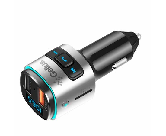 FM модулятор Gelius Pro RGB-QC GP-FMT040 Black/Silver, изображение 3 FM модулятор Gelius Pro RGB-QC GP-FMT040 Black/Silver, изображение 3