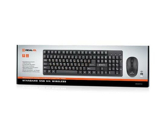 Комплект REAL-EL Standard 550 Kit Wireless, black, зображення 4 Комплект REAL-EL Standard 550 Kit Wireless, black, зображення 4