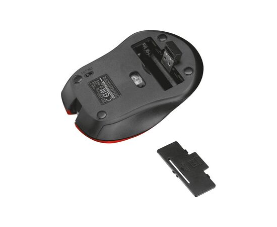 Мышка Trust Mydo Silent wireless mouse red (21871), изображение 4 Мышка Trust Mydo Silent wireless mouse red (21871), изображение 4