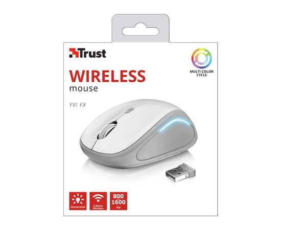 Мышка Trust Yvi FX white (22335), изображение 5 Мышка Trust Yvi FX white (22335), изображение 5