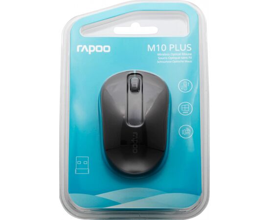 Мышка Rapoo M10 Plus Black, изображение 5 Мышка Rapoo M10 Plus Black, изображение 5
