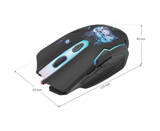 Мышка Defender Skull GM-180L Black (52180), изображение 6 Мышка Defender Skull GM-180L Black (52180), изображение 6