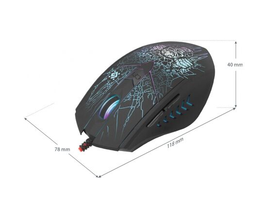Мишка Defender Doom Fighter GM-260L Black (52260), зображення 5 Мишка Defender Doom Fighter GM-260L Black (52260), зображення 5