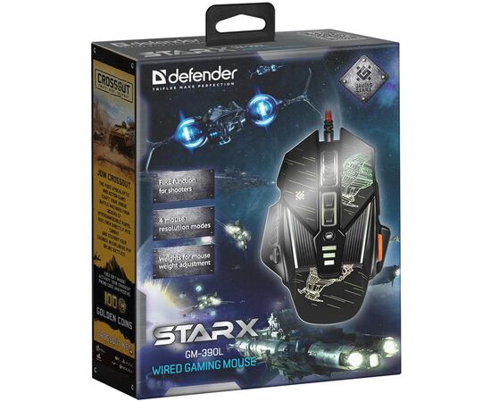Мышка Defender sTarx GM-390L Black (52390), изображение 6 Мышка Defender sTarx GM-390L Black (52390), изображение 6