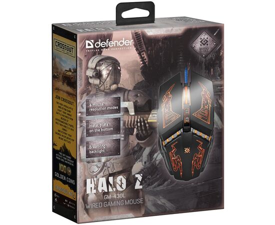 Мышка Defender Kill'em All GM-480L Black (52480), изображение 4 Мышка Defender Kill'em All GM-480L Black (52480), изображение 4