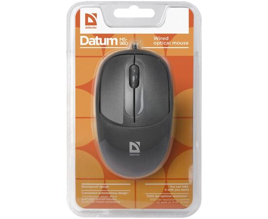 Мишка Defender Datum MS-980 Black (52980), зображення 2 Мишка Defender Datum MS-980 Black (52980), зображення 2