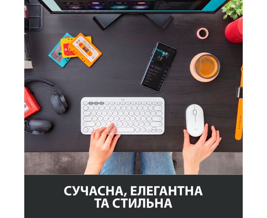 Мышка Logitech M350 Wireless White (910-005716), изображение 4 Мышка Logitech M350 Wireless White (910-005716), изображение 4