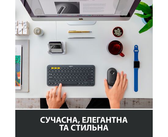 Мышка Logitech M350 Graphite (910-005718), изображение 4 Мышка Logitech M350 Graphite (910-005718), изображение 4